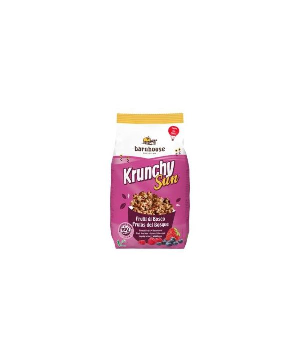 MUESLI CRUNCHY SUN FRUTOS DEL BOSQUE sin aceite de palma 375g BARNHOUSE